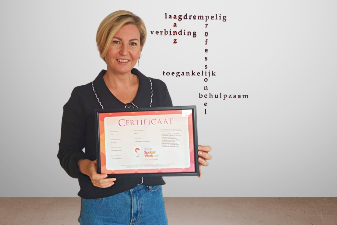 aan-z is gecertificeerd voor het kwaliteitslabel Sterk Sociaal Werk